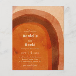 Rustikale Burnt Orange Foto Einladung zur Hochzeit