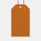 Rustikale Burnt Orange Gratulationen (Goldschrift) Geschenkanhänger (Rückseite)