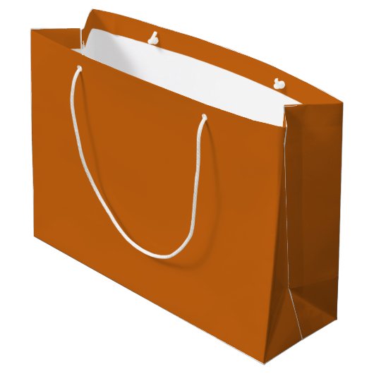 Rustikale Burnt Orange große Geschenktasche Große Geschenktüte (Rückseite Schrägansicht)