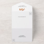 Rustikale Burnt Orange Herbst Herbsthochzeit All In One Einladung (Außenbereich)