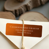 Rustikale Burnt Orange Herbsthochzeit Rücksendeadr