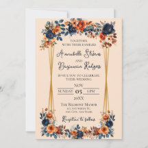Rustikale Burnt Orange und Blue Wedding