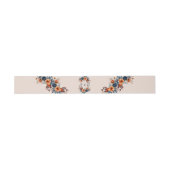 Rustikale Burnt Orange und Blue Wedding Einladungsbanderole (Flach)
