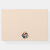 Rustikale Burnt Orange und Blue Wedding Gästebuch (Rückseite)