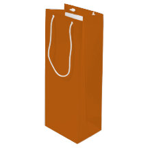 Rustikale Burnt Orange Wine Geschenktasche