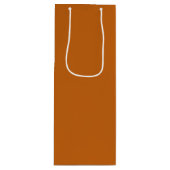Rustikale Burnt Orange Wine Geschenktasche Geschenktüte Für Weinflaschen (Vorderseite)