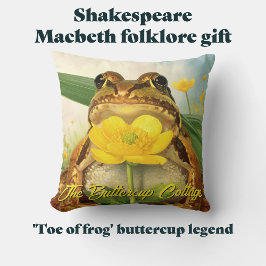 Rustikale Butterblume und Froschhaus-Name Cottagec Kissen