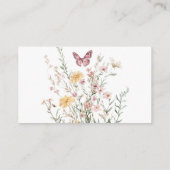 Rustikale Butterfly Babydusche Buchanfrage Begleitkarte (Rückseite)