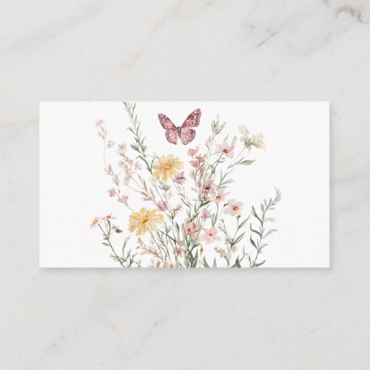 Rustikale Butterfly Babydusche Buchanfrage Begleitkarte (Rückseite)