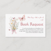 Rustikale Butterfly Babydusche Buchanfrage Begleitkarte (Vorderseite)