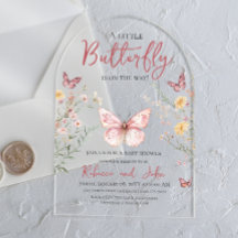 Rustikale Butterfly-Wildblume Blumenbaby-Dusche