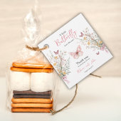 Rustikale Butterfly-Wildblume Blumenbaby-Dusche Geschenkanhänger