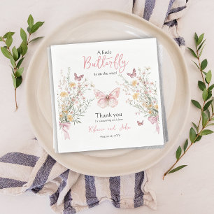 Rustikale Butterfly-Wildblume Blumenbaby-Dusche Serviette
