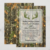 Rustikale Camouflage Antler Hochzeit Einladung (Vorne/Hinten)