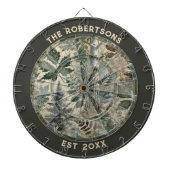 Rustikale Camouflage, benutzerdefinierter Familien Dartscheibe (vorne)