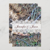 Rustikale Camouflage Camouflage Hochzeit Einladung (Vorne/Hinten)