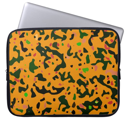Rustikale Camouflage Camouflage Muster Laptopschutzhülle (Vorderseite)