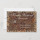 Rustikale Camouflage Camouflage Wedding RSVP Cards (Vorderseite)