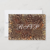 Rustikale Camouflage Camouflage Wedding RSVP Cards Karte (Rückseite)