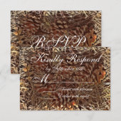 Rustikale Camouflage Camouflage Wedding RSVP Cards Karte (Vorne/Hinten)