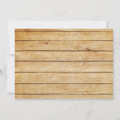 Rustikale Camouflage-hölzerne Hochzeits-Einladung Einladung (Rückseite)