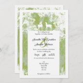 Rustikale Camouflage Imitat Papier geschnitten Hoc Einladung (Vorne/Hinten)