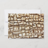 Rustikale Camouflage Orange Bow Wedding RSVP (Rückseite)