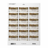 Rustikale Camouflage und Rückgabeadresse für Holz Adressaufkleber (Vorne)