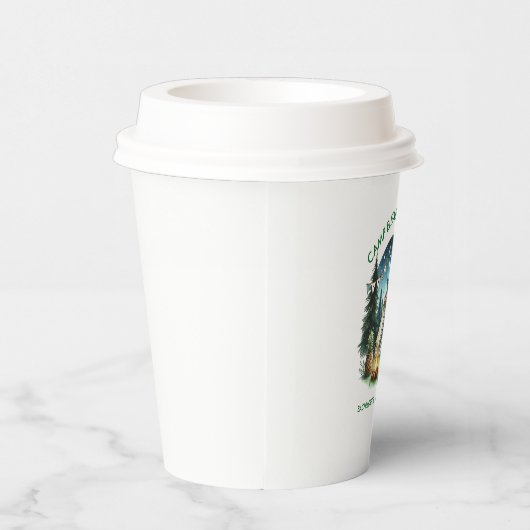 Rustikale Campbrücke Personalisiert Pappbecher (Rechts)