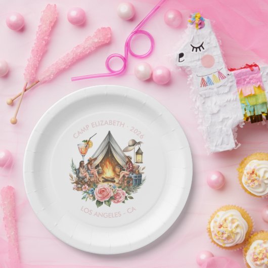 Rustikale Campbrücke Personalisiert Pappteller (Party)