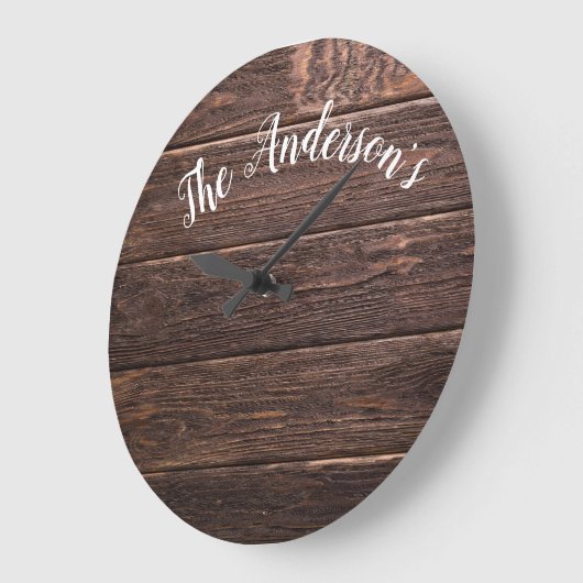 Rustikale Camper Barns Große Wanduhr (Winkel)