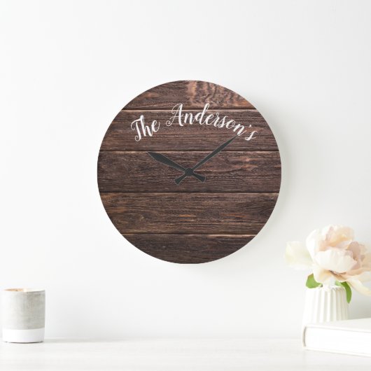 Rustikale Camper Barns Große Wanduhr (Zuhause)