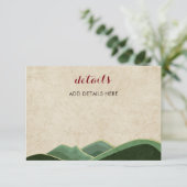 Rustikale Camping-Hochzeit Begleitkarte (Stehend Vorderseite)