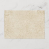 Rustikale Camping-Hochzeit Begleitkarte (Rückseite)