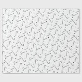 Rustikale Candy Cane Pattern Weihnachten Geschenkpapier (Flach)