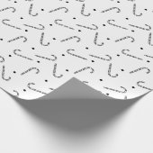 Rustikale Candy Cane Pattern Weihnachten Geschenkpapier (Ecke)