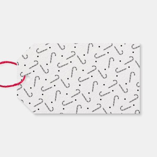 Rustikale Candy Cane Weihnachten Geschenkanhänger (Rückseite Horizontal)