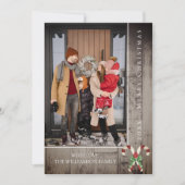 Rustikale Candy Canes Weihnachten | Braune Fotokar (Vorderseite)