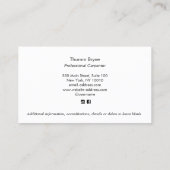 Rustikale Carpentry Construction Business Card Visitenkarte (Rückseite)