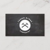 Rustikale Carpentry Construction Business Card Visitenkarte (Vorderseite)