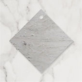 Rustikale Carved Heart Initials Birch Tree Wedding Geschenkanhänger (Rückseite)