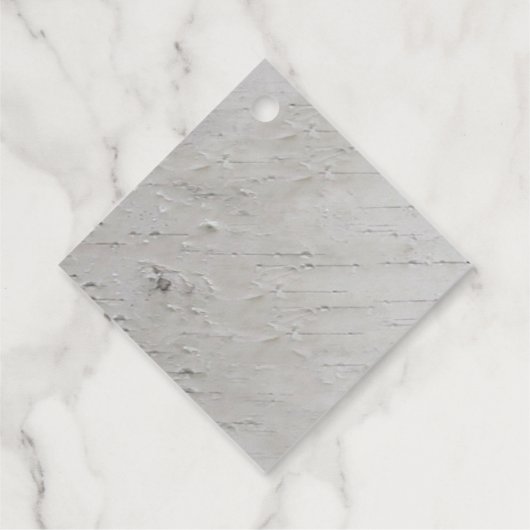 Rustikale Carved Heart Initials Birch Tree Wedding Geschenkanhänger (Rückseite)