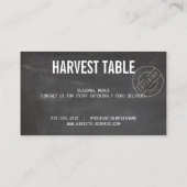 Rustikale Catering-Tafel Visitenkarte (Rückseite)