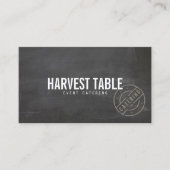 Rustikale Catering-Tafel Visitenkarte (Vorderseite)