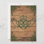 Rustikale Celtic Claddagh Hochzeit Einladung (Rückseite)