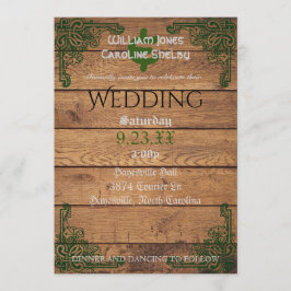 Rustikale Celtic Claddagh Hochzeit Einladung
