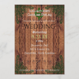 Rustikale Celtic Claddagh Hochzeit Einladung