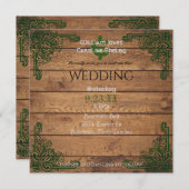 Rustikale Celtic Claddagh Hochzeit Einladung (Vorne/Hinten)