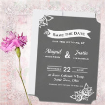 Rustikale Chalk Style Save the Date Karte