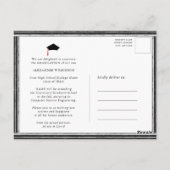 Rustikale Chalkboard Abschluss GRILLEN Party Einla Postkarte (Rückseite)